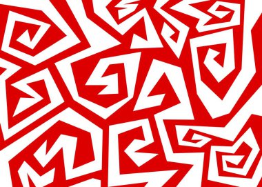 Kıvrımlı geometrik çizgiler desenli soyut arkaplan