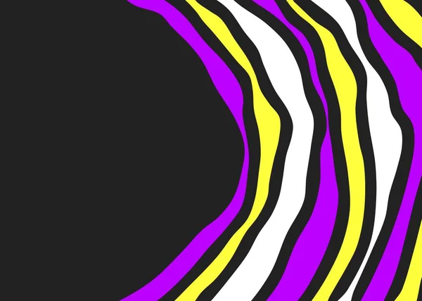 Abstract Achtergrond Met Kleurrijke Golvende Lijnen Patroon Met Een Aantal — Stockvector