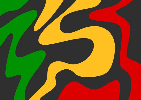 Αφηρημένο Φόντο Πολύχρωμες Κυματοειδείς Γραμμές Μοτίβο Και Θέμα Τζαμαϊκανός Χρώμα — Διανυσματικό Αρχείο