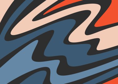 Renkli dalgalı çizgi desenli soyut arkaplan