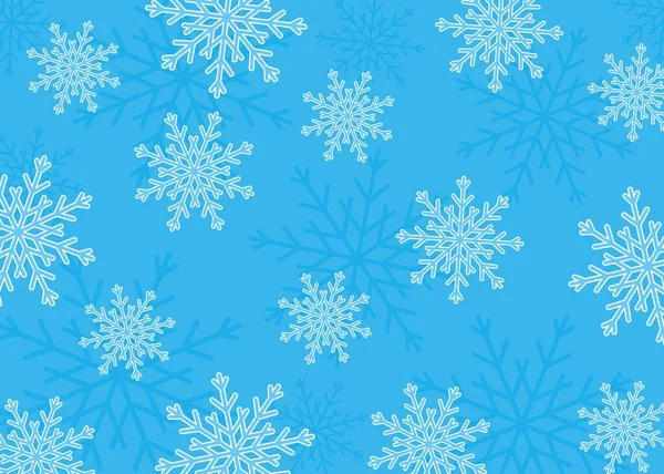 Einfacher Blauer Hintergrund Mit Winterlichen Schildern — Stockvektor