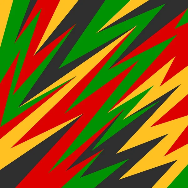 Abstrakt Bakgrund Med Färgglada Pil Mönster Och Med Jamaicanskt Färgtema — Stock vektor