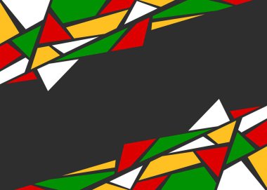 Renkli geometrik üçgen deseni ve bazı kopyalama alanı olan minimalist arkaplan