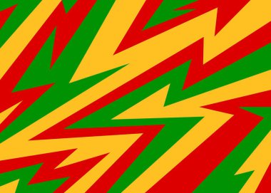 Renkli ok desenli ve Jamaika renk temalı soyut arkaplan