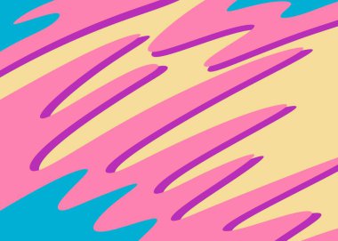 Şirin dalgalı çizgi desenli basit arkaplan