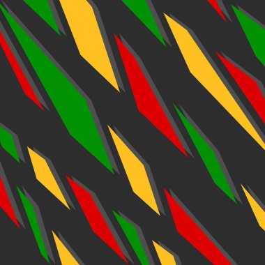 Renkli çizgili çizgi desenli ve Jamaika renk temalı soyut arkaplan