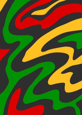 Renkli dalgalı çizgi desenli soyut arkaplan