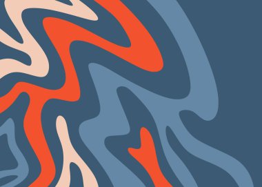 Renkli dalgalı çizgi desenli soyut arkaplan