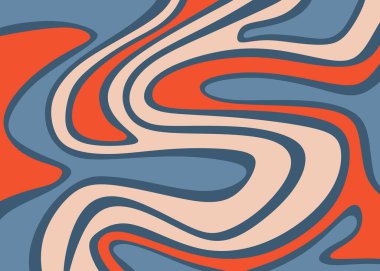 Renkli dalgalı çizgi desenli soyut arkaplan