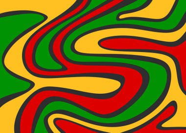 Renkli dalgalı çizgi desenli soyut arkaplan