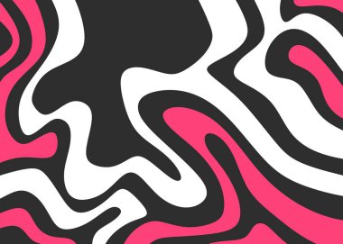 Renkli dalgalı çizgi desenli soyut arkaplan