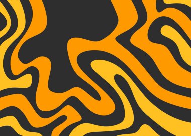 Renkli dalgalı çizgi desenli soyut arkaplan