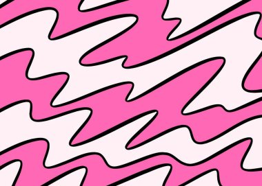 Şirin dalgalı çizgiler desenli basit arkaplan