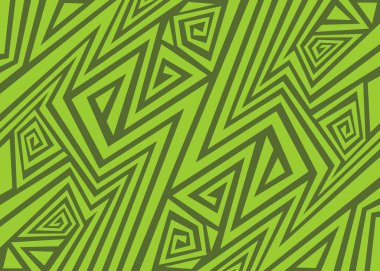 Soyut geometrik ve kıvrımlı çizgileri olan minimalist bir arka plan. Basit Aztek süsü