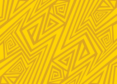 Soyut geometrik ve kıvrımlı çizgileri olan minimalist bir arka plan. Basit Aztek süsü