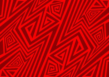 Soyut geometrik ve kıvrımlı çizgileri olan minimalist bir arka plan. Basit Aztek süsü