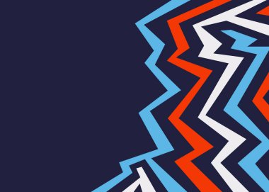 Renkli geometrik ve zigzag çizgileri desenli soyut arkaplan ve bazı kopyalama alanı