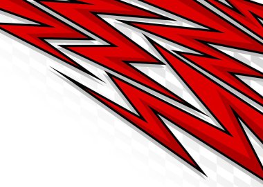 Yıldırımlı ok desenli ve damalı bayrak desenli soyut bir arkaplan. Bir kopyalama alanı ile temalı arkaplan yarışılıyor