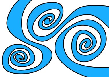 Şirin kıvrımlı çizgi desenli soyut arkaplan