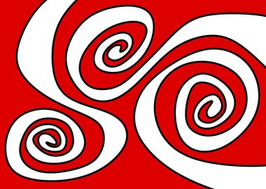 Şirin kıvrımlı çizgi desenli soyut arkaplan