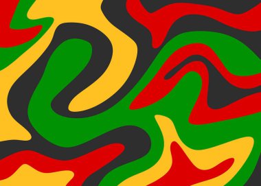 Renkli dalgalı çizgi desenli soyut arkaplan