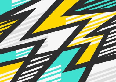 Soyut renkli geometrik ve çizgili minimalist arkaplan