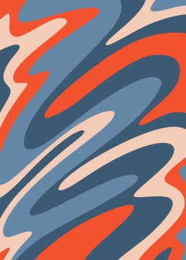 Renkli dalgalı çizgi desenli soyut arkaplan