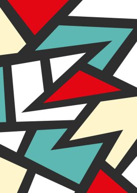 Minimalist background with abstract colorful geometric pattern