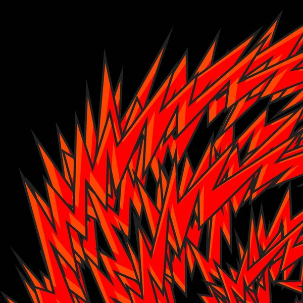 Абстрактный Фон Несколькими Спиральными Шипами Горячая Магма — стоковый вектор