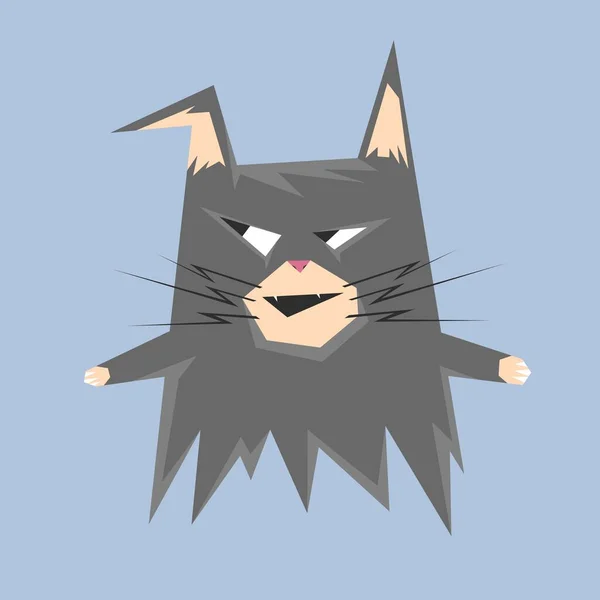 Eine Abstrakte Illustration Einer Katze Mit Geisterkostüm — Stockvektor