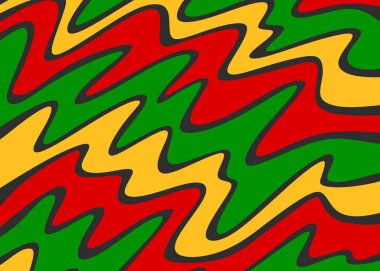 Renkli dalgalı çizgi desenli soyut arkaplan