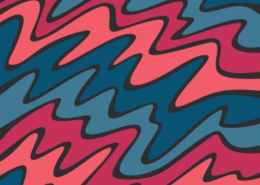 Renkli dalgalı çizgi desenli soyut arkaplan