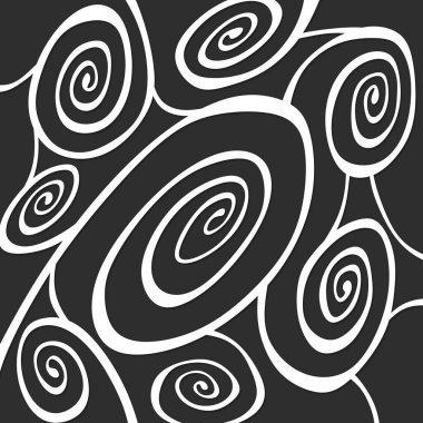 Şirin kıvrımlı çizgi desenli soyut arkaplan