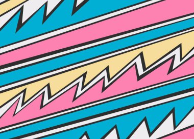 Renkli üçgen zikzak çizgisi desenli soyut arkaplan