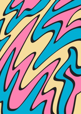 Abstract background with colorful wavy lines pattern