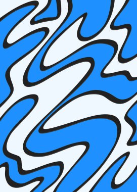 Şirin dalgalı çizgiler desenli soyut arkaplan