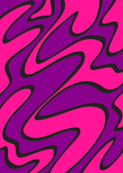 Fond Abstrait Avec Motif Ondulé Coloré Mignon Lignes — Image vectorielle