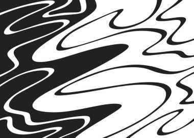 Dalgalı çizgiler desenli soyut iki kenar renk arkaplanı