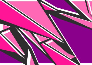 Renkli geometrik ve düzensiz çizgi desenli soyut arkaplan