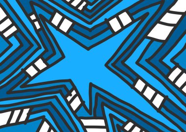 Renkli kademeli yıldız çizgileri desenli soyut arkaplan