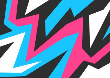 Renkli, keskin ve geometrik çizgi desenli soyut arkaplan