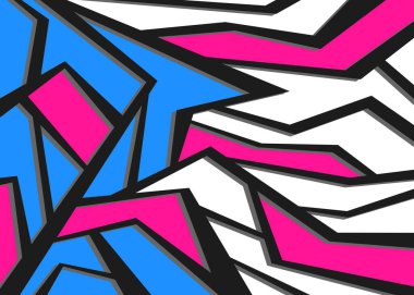 Renkli düzensiz geometrik şekillere sahip soyut arkaplan