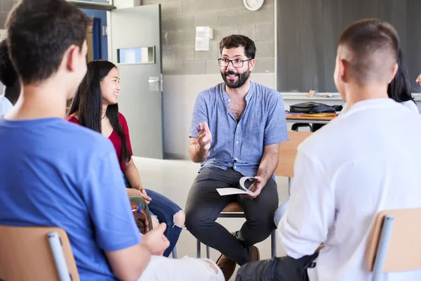 stock image Teacher teaching students Classmate Classroom Sharing International college. Cooperation, participation, listen, solve, togetherness, community, help and education Concept. High quality photo