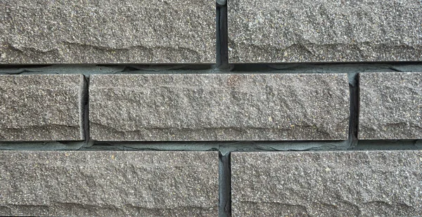 Part Wall Decorative Gray Brick Close — Stock Photo, Image