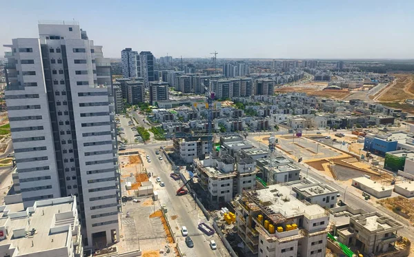 Hausbau Israel 2023 Blick Von Einem Hochhaus Selektiver Fokus — Stockfoto