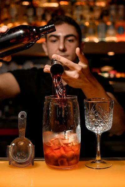 Gereedschappen Voor Het Maken Van Cocktail Stands Bar Teller Barman — Stockfoto