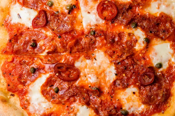 후추와 신선하게 멕시코 피자의 이탈리아 멕시코 — 스톡 사진