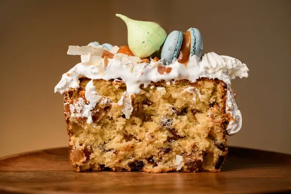 Indulge Perfection Homemade Easter Pie Delightful Slice — Stock Photo, Image