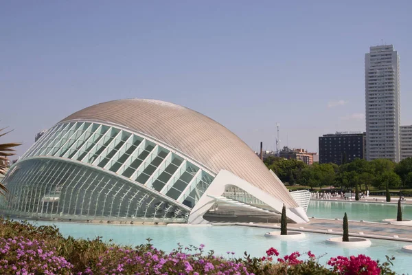 2023 Valencia 스페인 파노라마 Lhemisferic Building Ciutat Les Arts Les — 스톡 사진