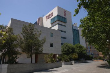 2023 Valencia, İspanya. Ciutat de la Justicia binasının dış görünüşü, Adalet İdaresi 'nin tüm yargı kararlarının karargahlarının Valencia' da buluştuğu yerdir (İspanya).)